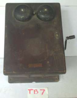 ANTIQUE TELEPHONE WALL PHONE CRANK BOX WESTERN ELECTRIC  