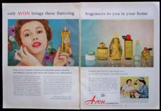 Vintage 1953 Avon Cosmetics Perfumes Magazine Print Ad  