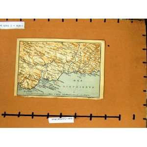   MAP 1901 CANNES FRANCE ILES DE LERINS MONACO ANTIBES