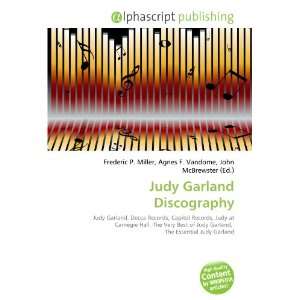  Judy Garland Discography (9786132914699) Books