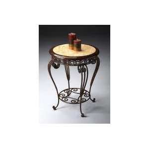  Round Antique Finished Accent Table by Butler