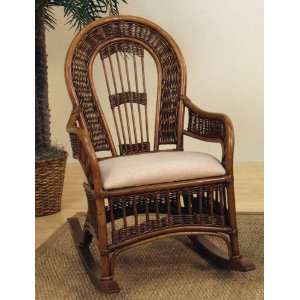   Rocking Chair w/ Cushion by Hospitality Rattan   Antique (909 9225 ATQ