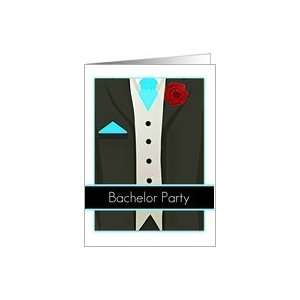 Bachelor Party Invite, elegant collection, tuxedo Card