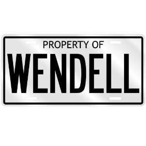  NEW  PROPERTY OF WENDELL  LICENSE PLATE SIGN NAME