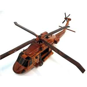   Hotel U.S. Navy Rescue Seahawk Wood Helicopter Model