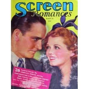    Screen Romances Magazine March 1937 Screen Romances Books