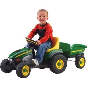 Peg Perego John Deere Farm Tractor with Trailer Toys 