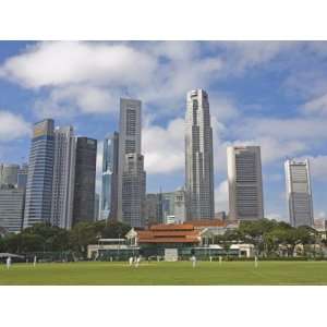  Cricket on the Padang, Singapore, Southeast Asia, Asia 