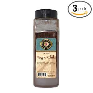 Spice Appeal Negro Chile Ground, 16 Ounce Jars (Pack of 3)  