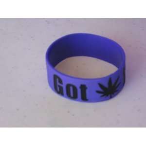    armband Ruber Got * Weed   Legalize it Farbe Band Purplr / Schwarz
