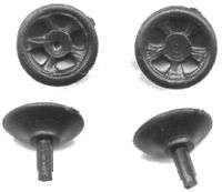 AMERICAN FLYER Plastic Brake Wheels for S and HO, box cars 
