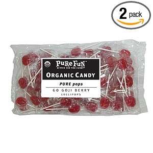 Pure Fun Organic Candy Go Goji Berry Pure Pops, 24 Ounce Packages 