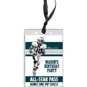 Eagles Colored Football All Star Pass Invitation 
