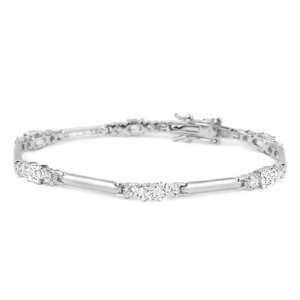   Michele White Diamond Silvertone Bracelet Willow Company Jewelry