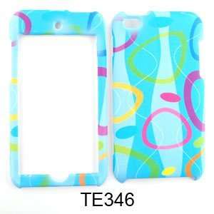 Apple iPod Touch 4 Colorful Circles on Blue Hard Case/Cover/Faceplate 