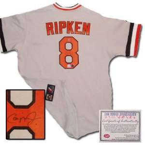  Cal Ripken Jr. Baltimore Orioles Autographed Majestic Grey 