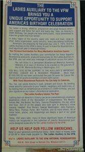 VFW Ladies Auxiliary Book of 24 Bicentennial Postcards  