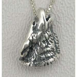   The Artic Wolf Pendant in Sterling Silver The Silver Dragon Jewelry
