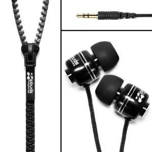  Zipbuds Earphones Gen2 (Black & Black)   Zippered 