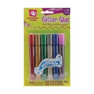 Fibre Craft Mighty Fine Glitter Glue Pens 5/Pkg Basic 9110 03; 6 Items 