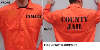 JAIL INMATE Orange JUMPSUIT Costume Highest Quality  