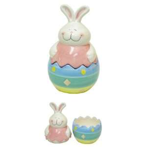  Ceramic Easter Rabbit Goody Candy Jar