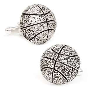  Silver Basketball Cufflinks Jewelry