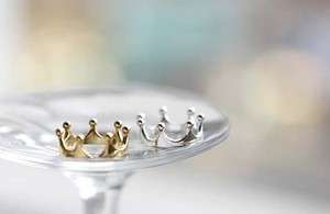 Fashion Small Open Alloy Imperial Crown Ring // 2 Color  