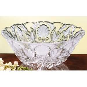  11d Glass Fleur De Lis Salad Serving Bowl Kitchen 