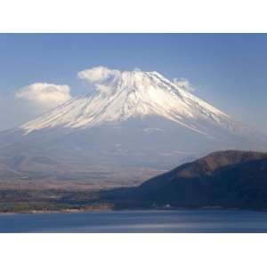 Mount Fuji, Viewed across Mototsu Ko, One of the Lakes in the Fuji Go 