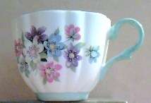 Clare Cup & Saucer English Bone China Spring Flowers  