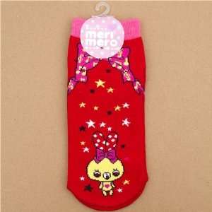  cute red socks with yellow bunny ribbon Toys & Games