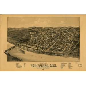  1888 map of Van Buren, Arkansas