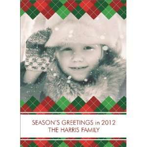  Christmas Plaid Photo Card   100 Cards