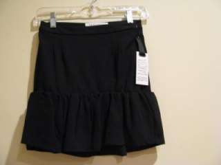Black Skirt B B Dakota Designer Short Ruffle Size 0 NWT  