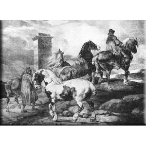   Scenes  Horses 16x12 Streched Canvas Art by Gericault, Theodore