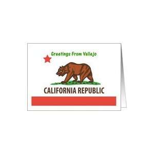  California   City of Vallejo   Flag   Souvenir Card Card 