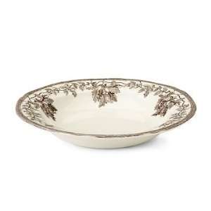  Williams Sonoma Home Rimmed Soup Bowls, Chocolate, Set of 