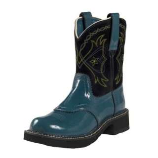  Ariat FatBaby Boots Women Cowboy Boots 8.5 Teal Patent 