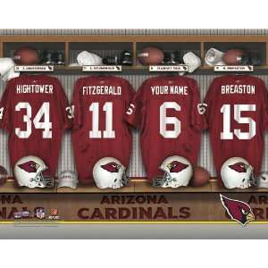  Personalized Arizona Cardinals Locker Room Print Sports 