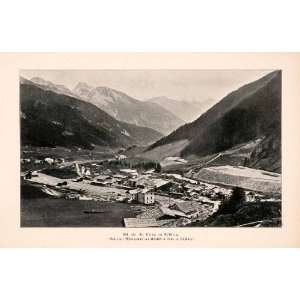 1899 Print St. Anton Am Arlberg Tyrolean Alps Rosanna Austria Valley 