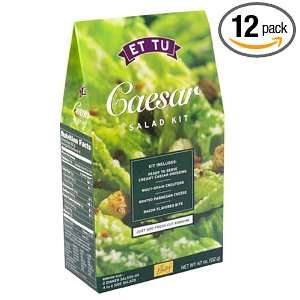 Et Tu Salad Kits Caesar Vinaigrette, 4.7 Ounce Kits (Pack Of 12 