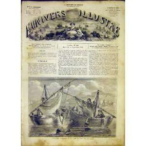  Fishermen Sea Sponge Syria Coast French Print 1865