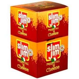 Slim Jim Pepperoni & Cheese (Pack of 18)  Grocery 