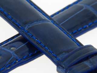   Genuine Michele 16mm Blue Alligator Leather Watch Band Strap  
