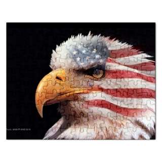 American Eagle FLAG Jigsaw Puzzle Rectangular Gift  
