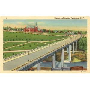   Postcard Viaduct and Armory   Jamestown New York 