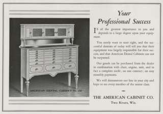 American Dental Cabinet Co. Two Rivers WI Authentic 1931 Half Page 