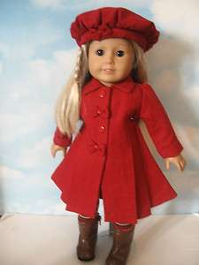 Red Coat  Just Like you Doll American Girl Dolls  Kit,Ruthie,Nikki 