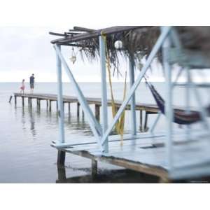  Jetty and Hammocks, Caye Caulker, Belize Art Photographic 